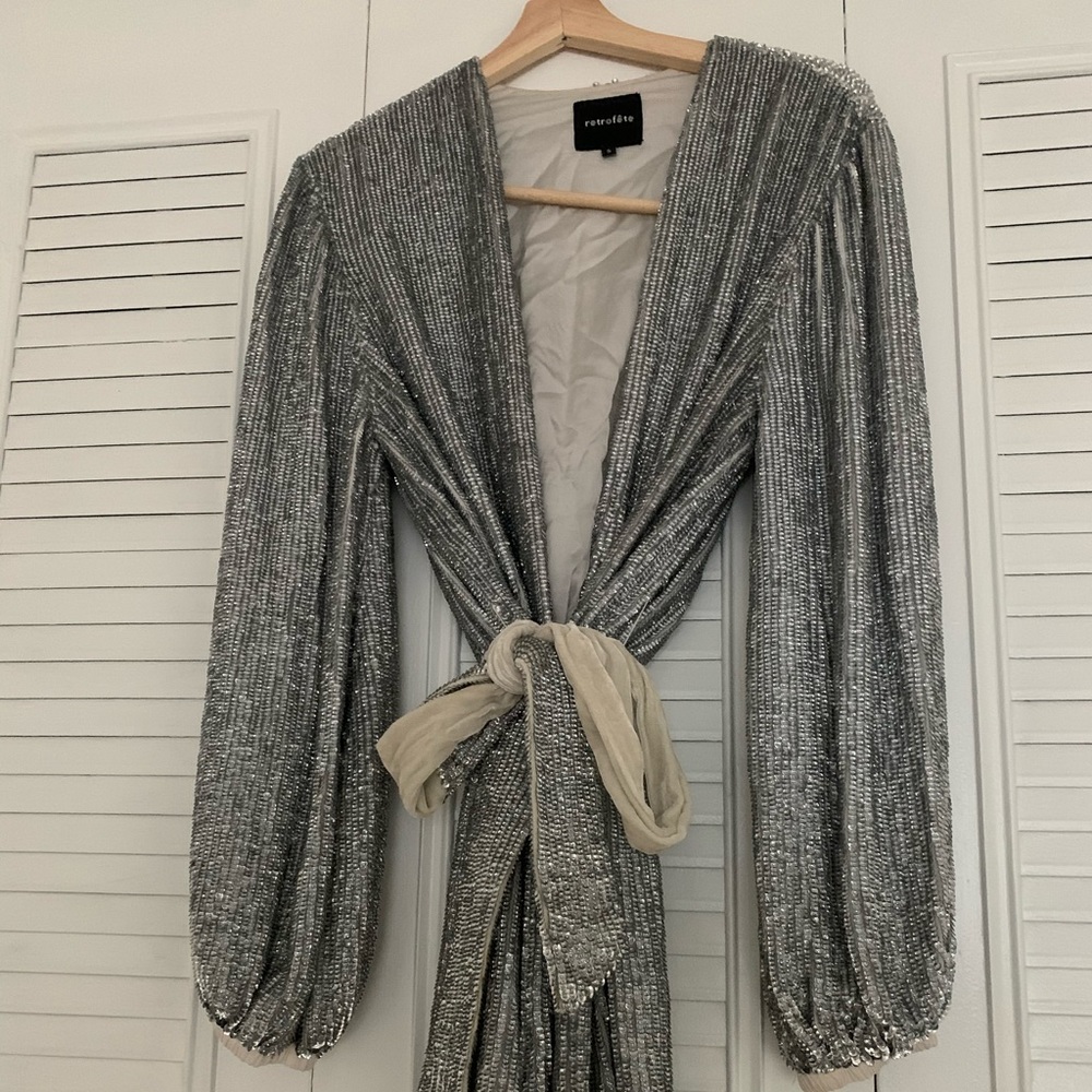 RETROFÊTE Gabrielle Sequin Mini Dress
